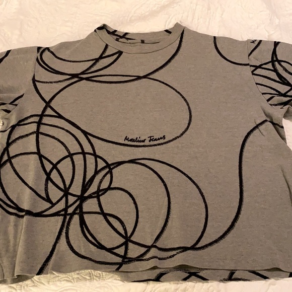 Moschino Jeans Gray& Black Top Size Small - Picture 13 of 14